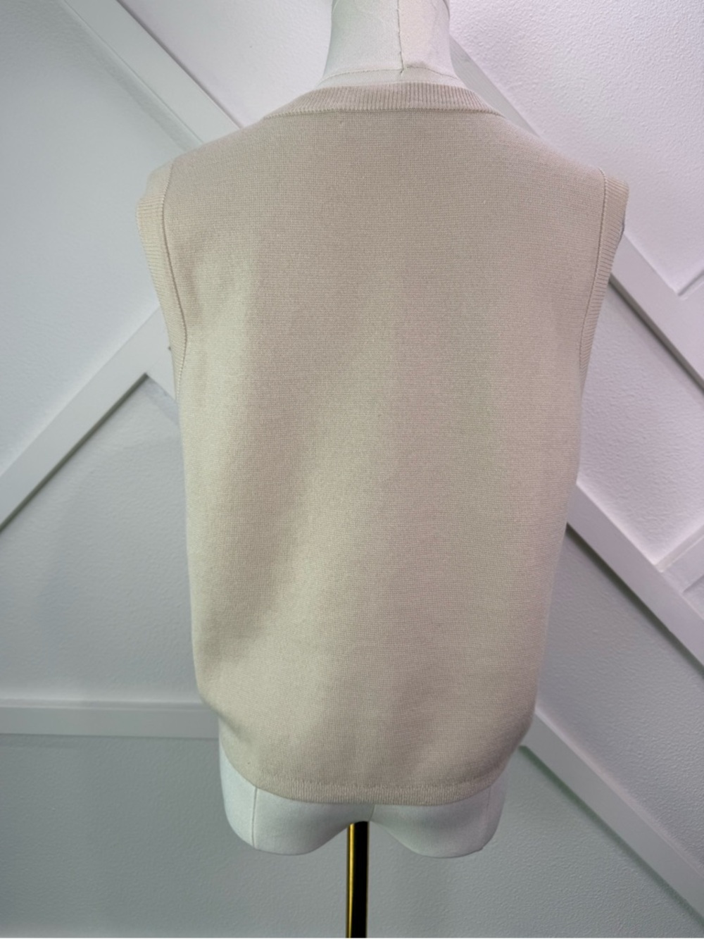 J. Crew Sweater Shell In Tencel Lyocell Blend Cream Ivory Size Large Preppy - Picture 4 of 9